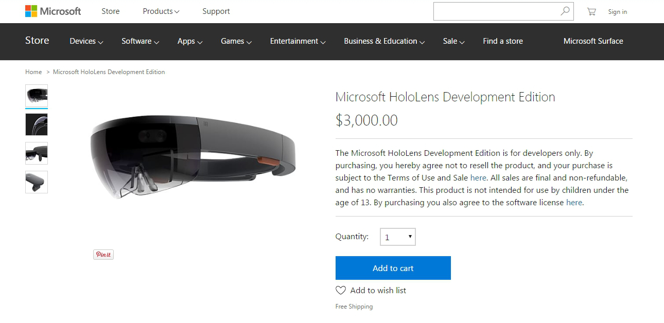 マイクロソフト ホロレンズ(Microsoft HoloLens) とは何か？スペック 